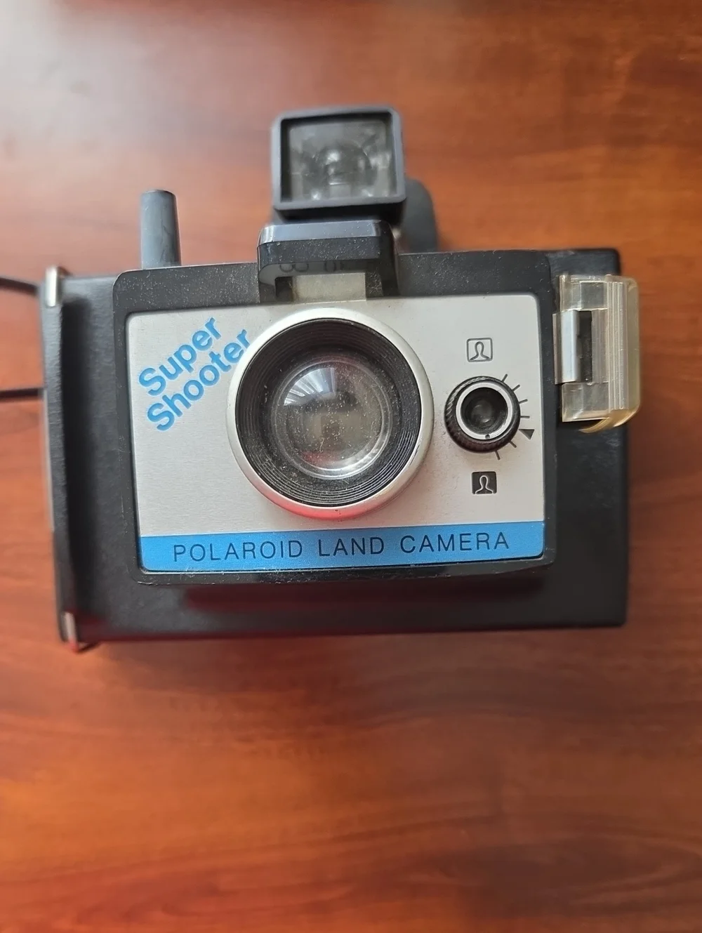 Polaroid Super Shooter Land Camera - Black & Blue Accents